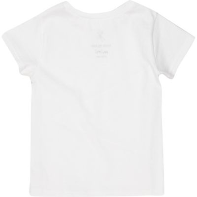 Mini boys white textured t-shirt